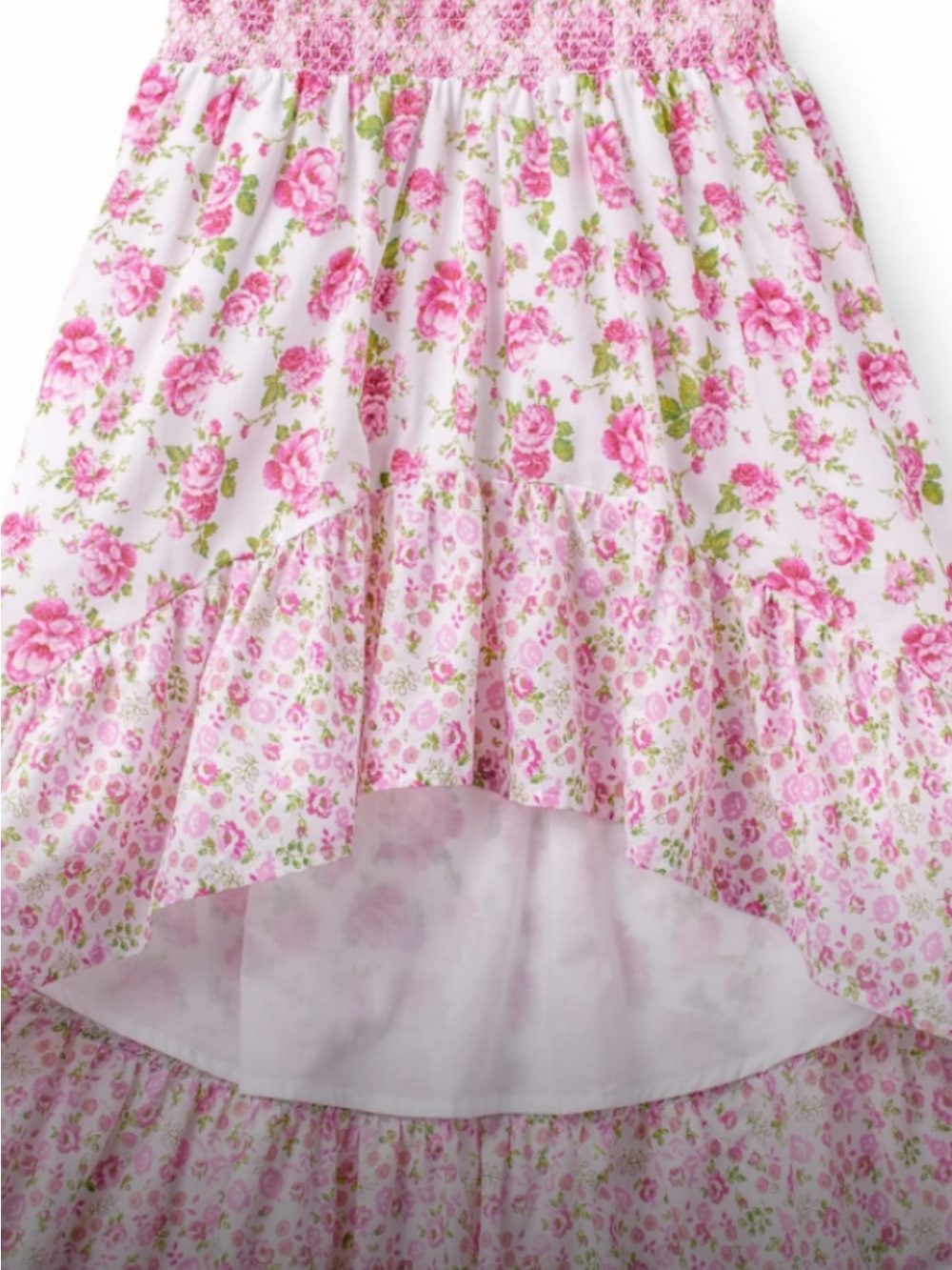 American Girl Pink Floral Hi-Low Tiered Skirt small boo boo on last pic